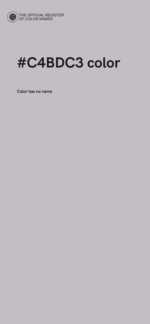 #C4BDC3 color image