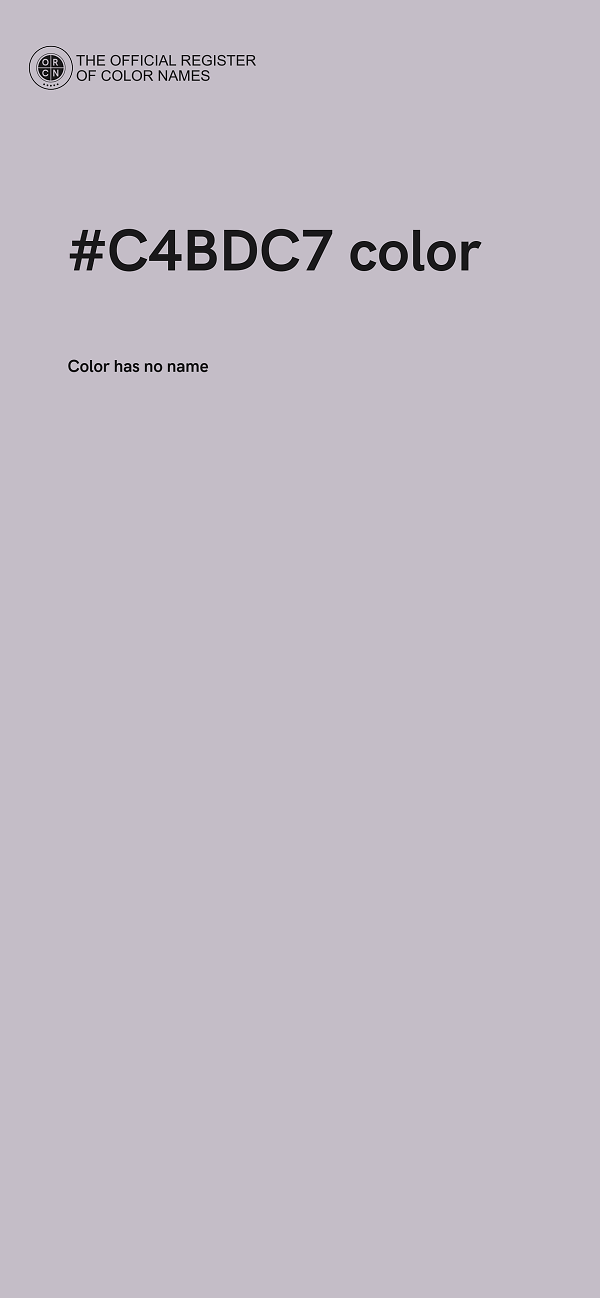 #C4BDC7 color image