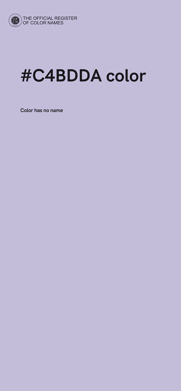 #C4BDDA color image