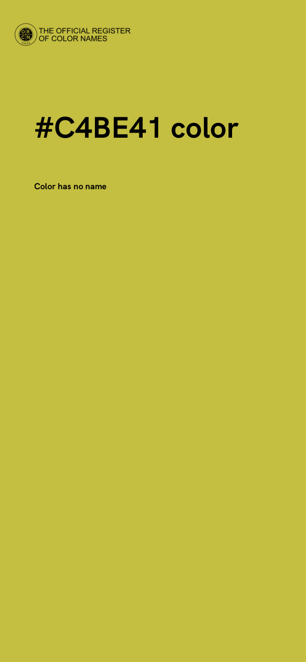 #C4BE41 color image