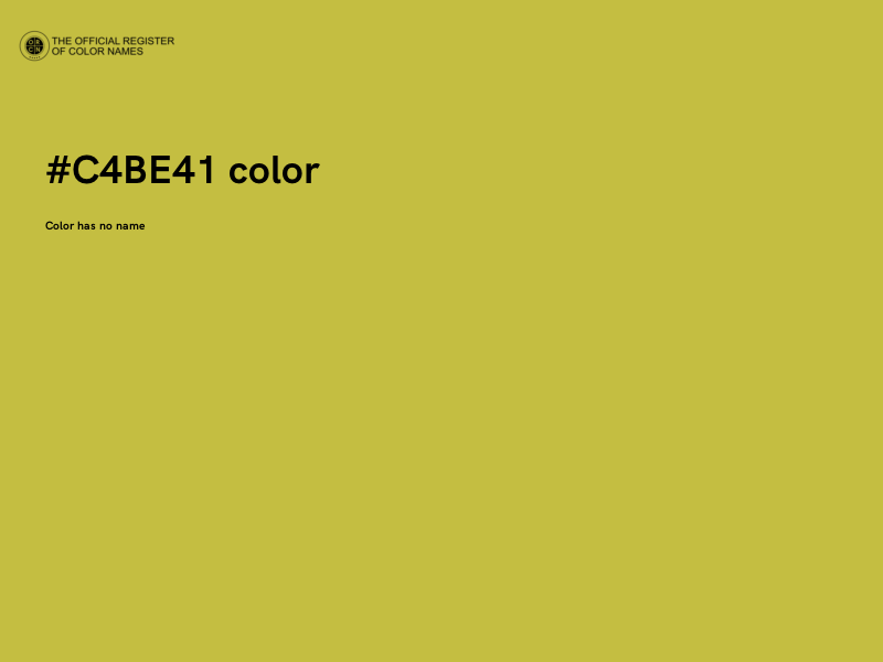 #C4BE41 color image
