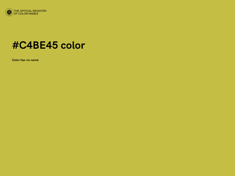 #C4BE45 color image