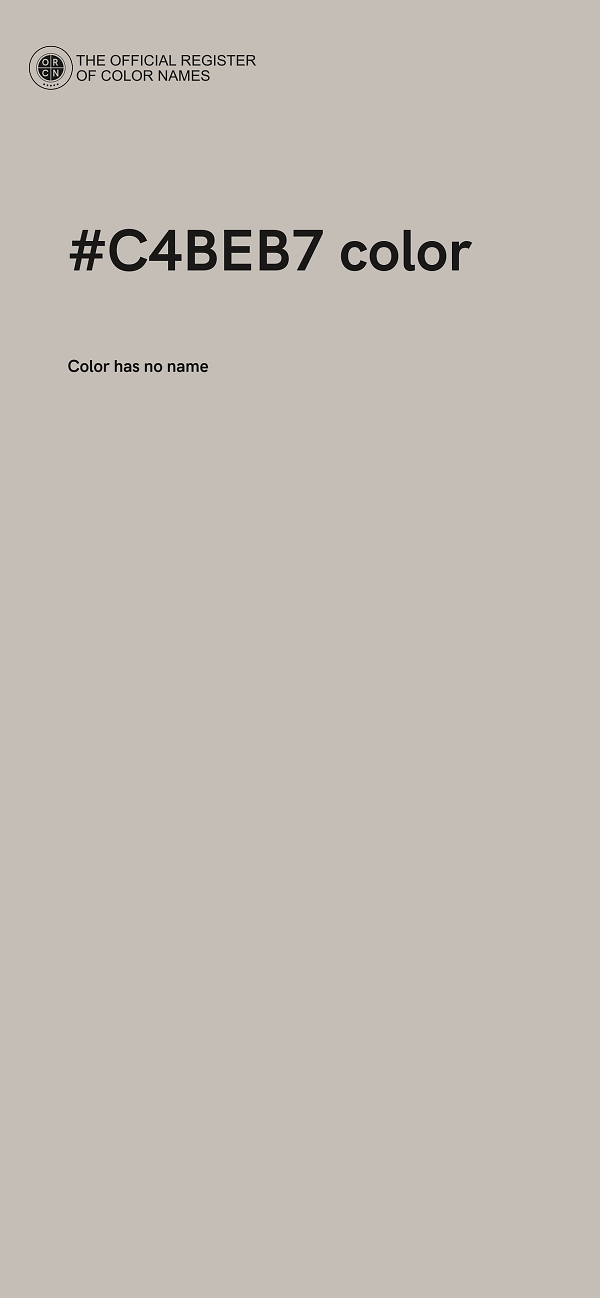 #C4BEB7 color image