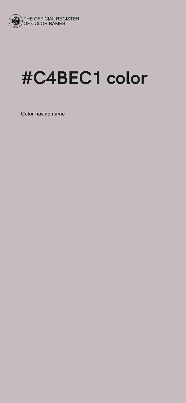 #C4BEC1 color image