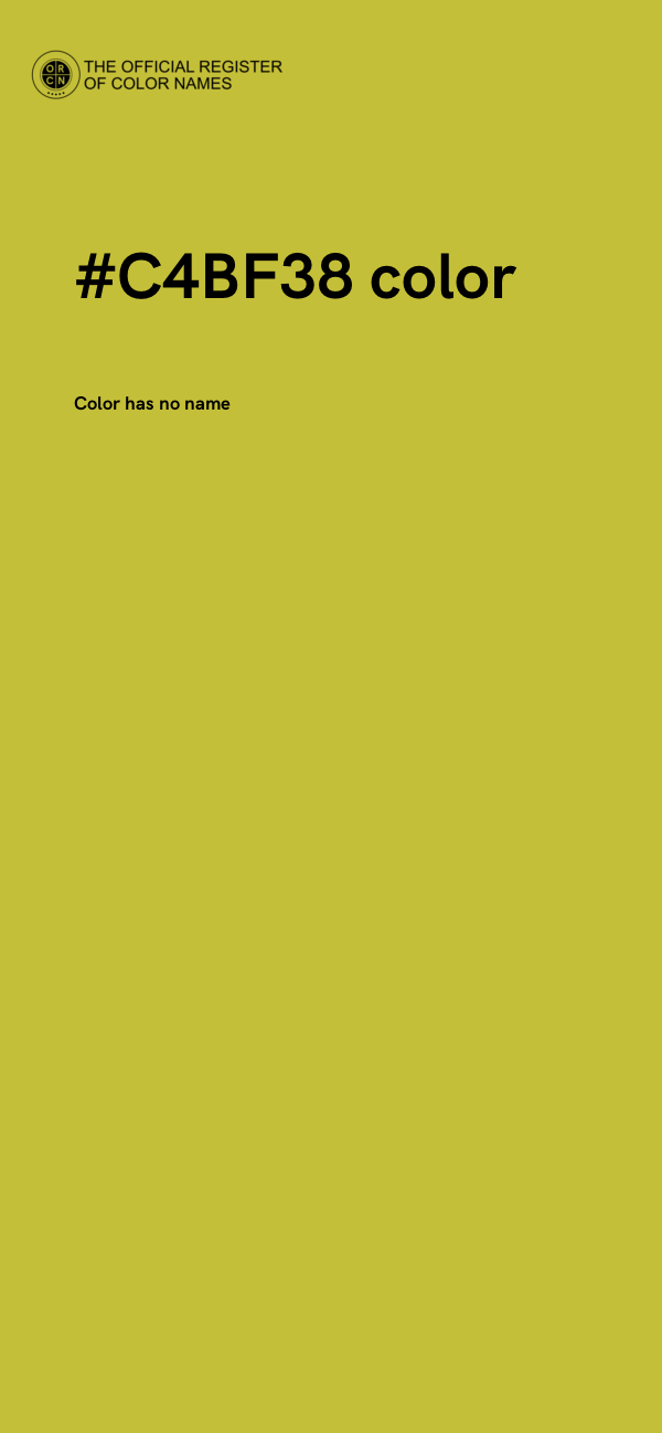 #C4BF38 color image