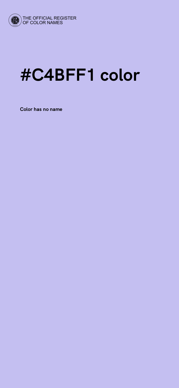 #C4BFF1 color image