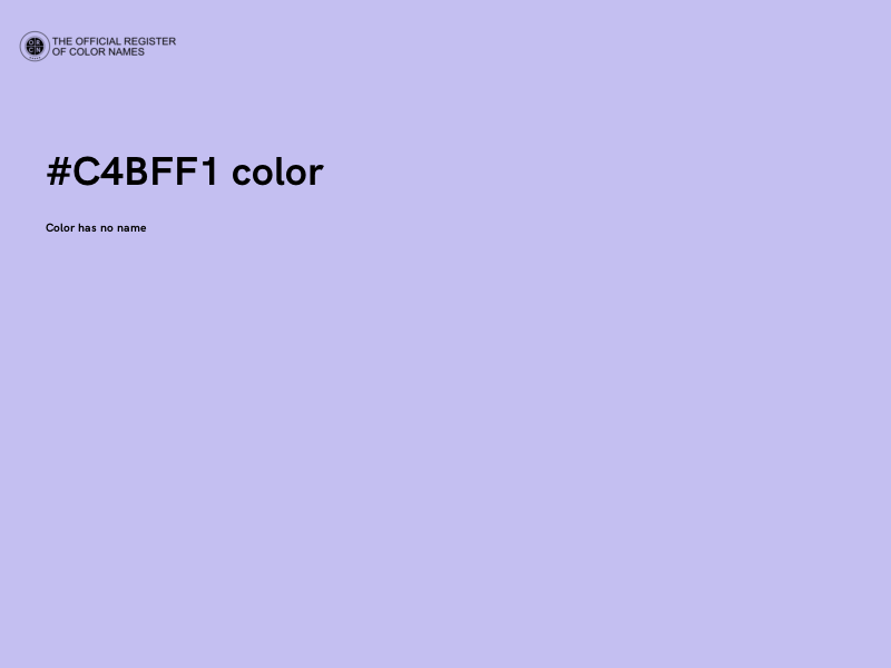 #C4BFF1 color image