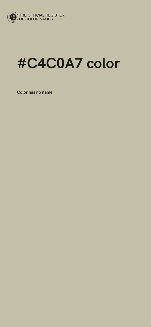 #C4C0A7 color image
