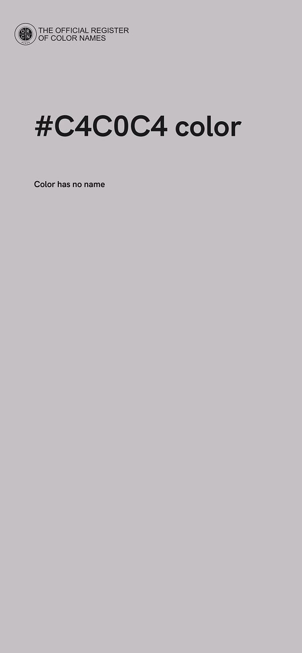 #C4C0C4 color image