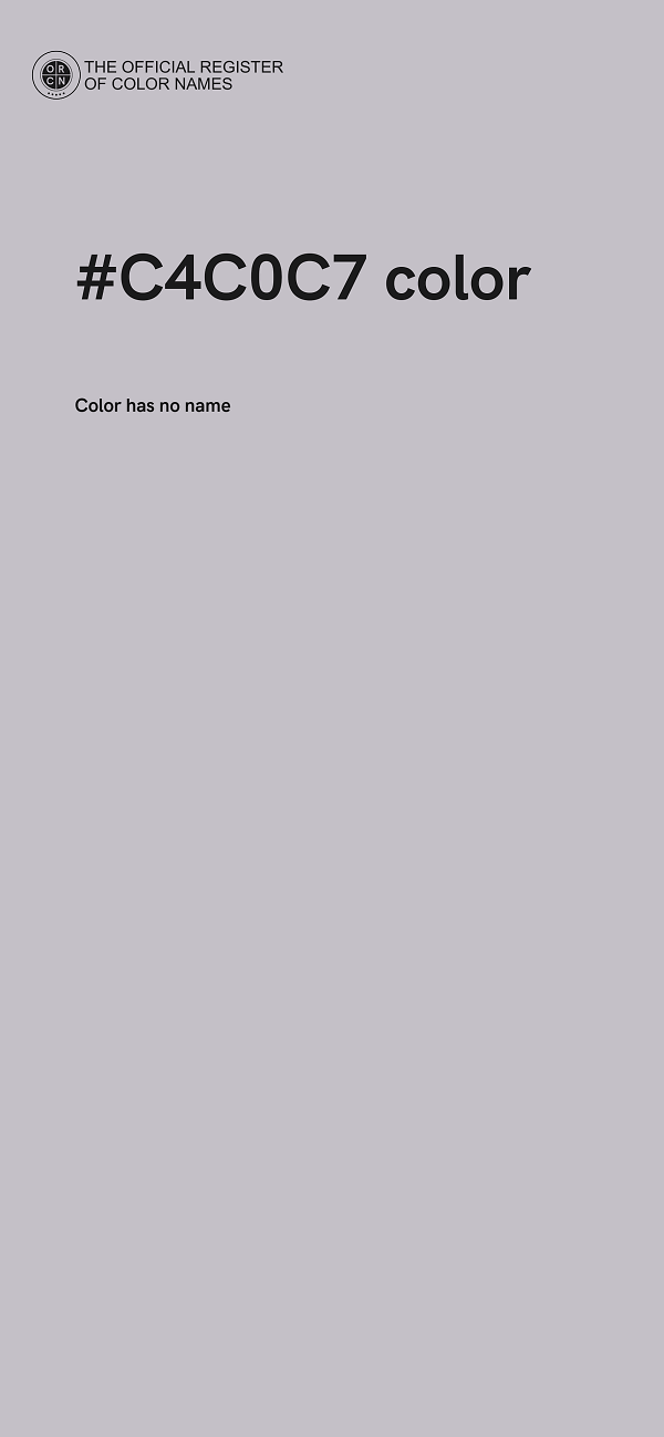 #C4C0C7 color image