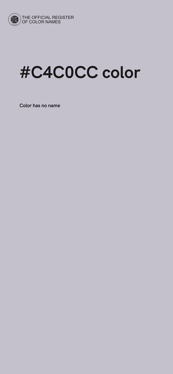 #C4C0CC color image