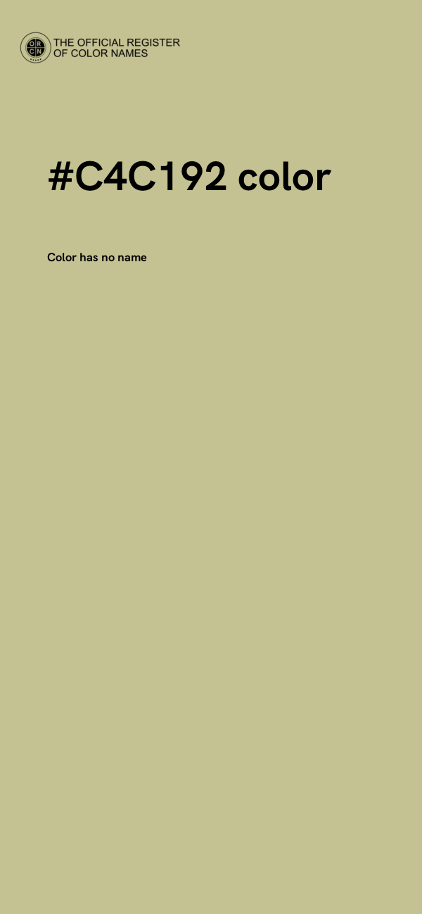 #C4C192 color image