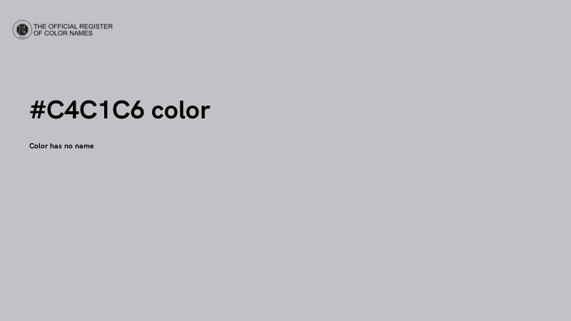 #C4C1C6 color image