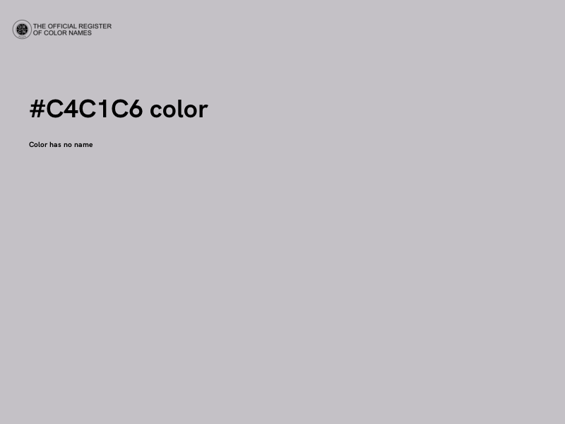 #C4C1C6 color image
