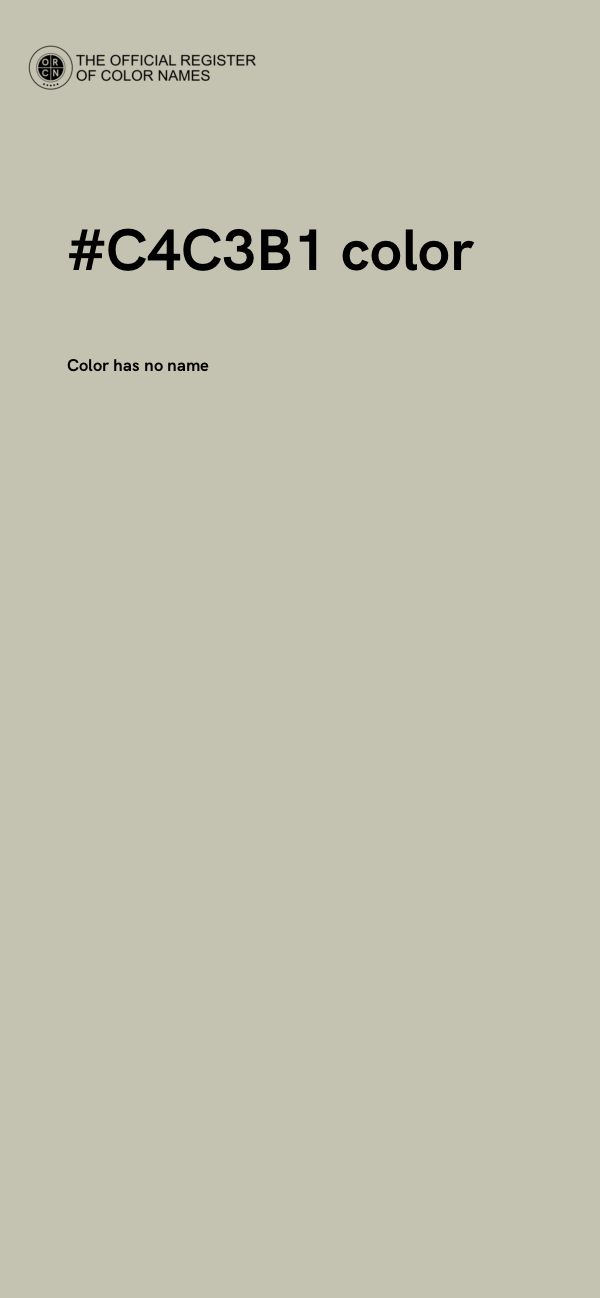 #C4C3B1 color image