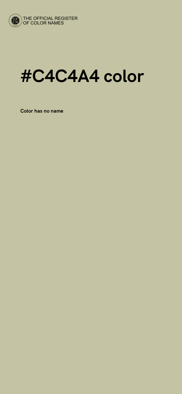 #C4C4A4 color image