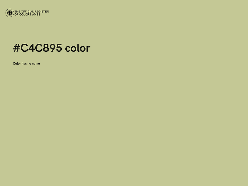 #C4C895 color image