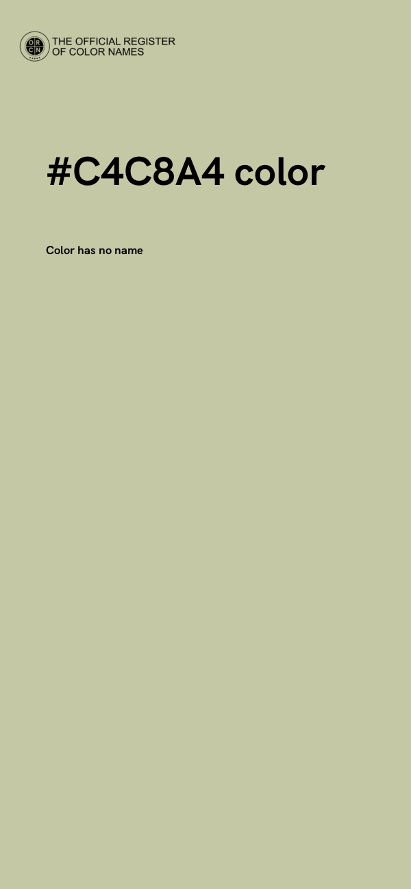 #C4C8A4 color image