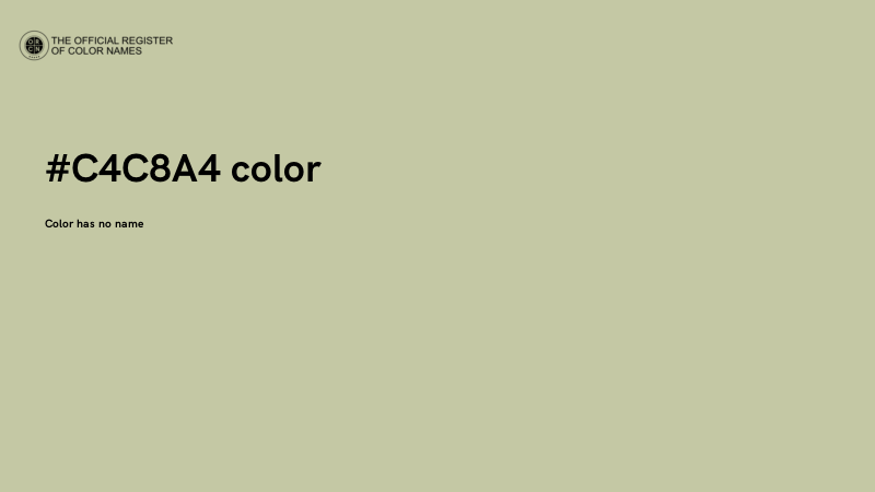 #C4C8A4 color image