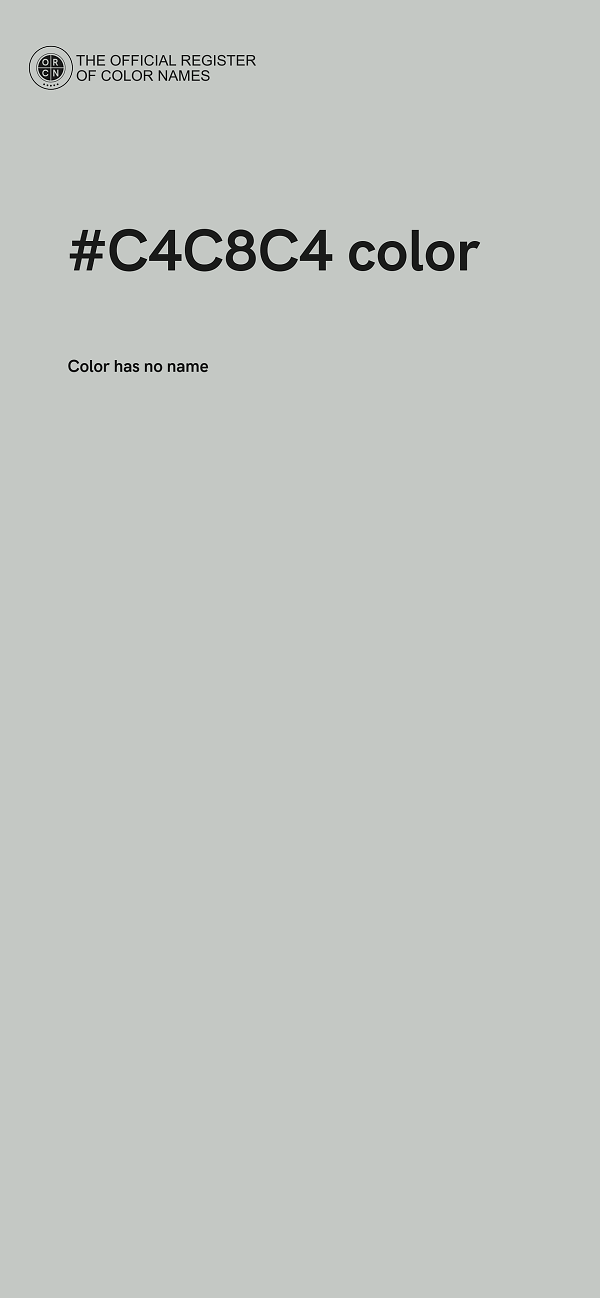 #C4C8C4 color image