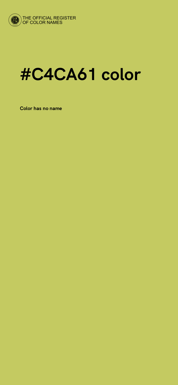 #C4CA61 color image