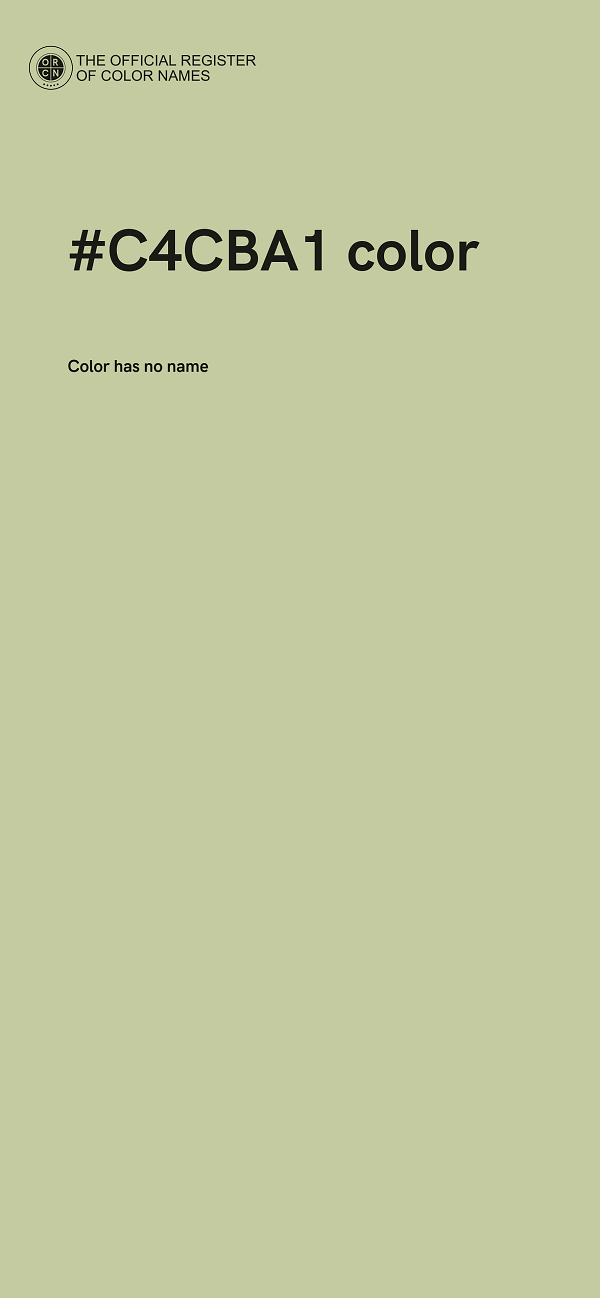 #C4CBA1 color image