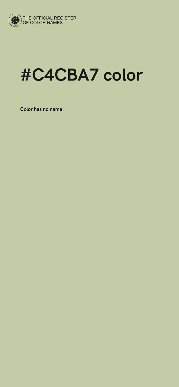 #C4CBA7 color image