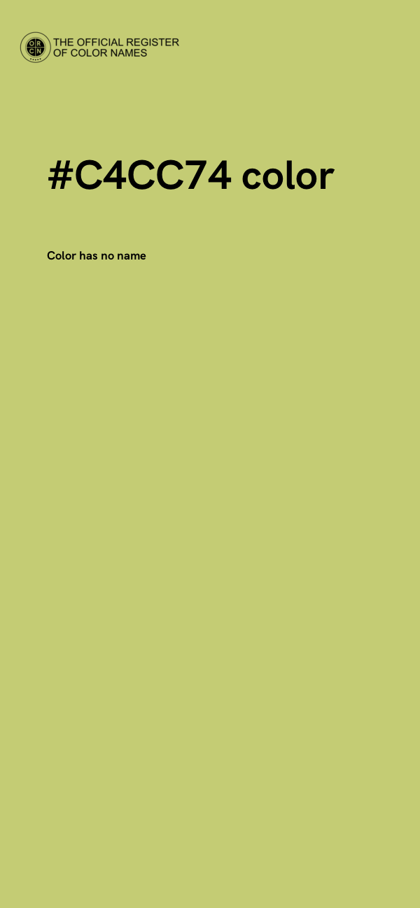 #C4CC74 color image