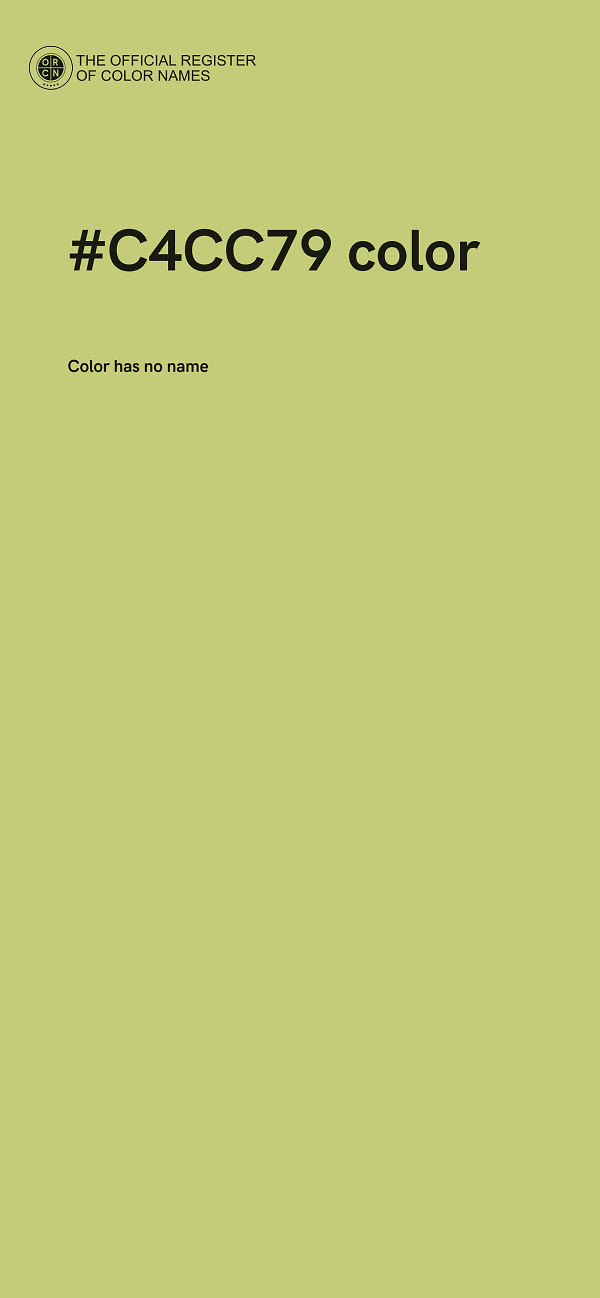 #C4CC79 color image