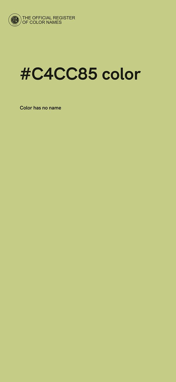 #C4CC85 color image