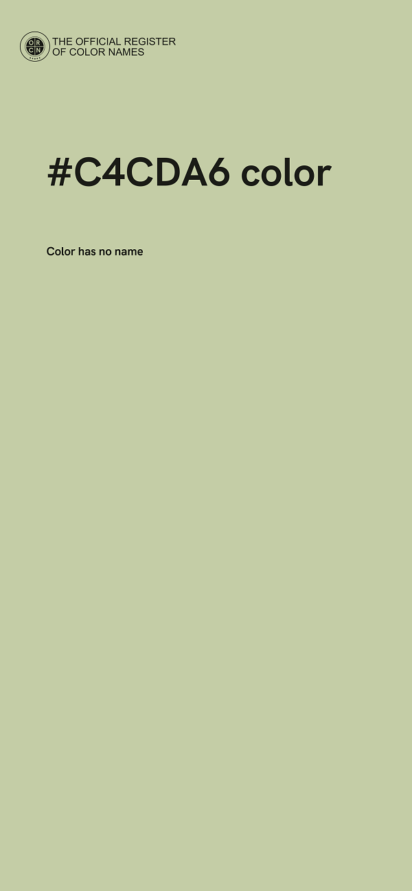 #C4CDA6 color image