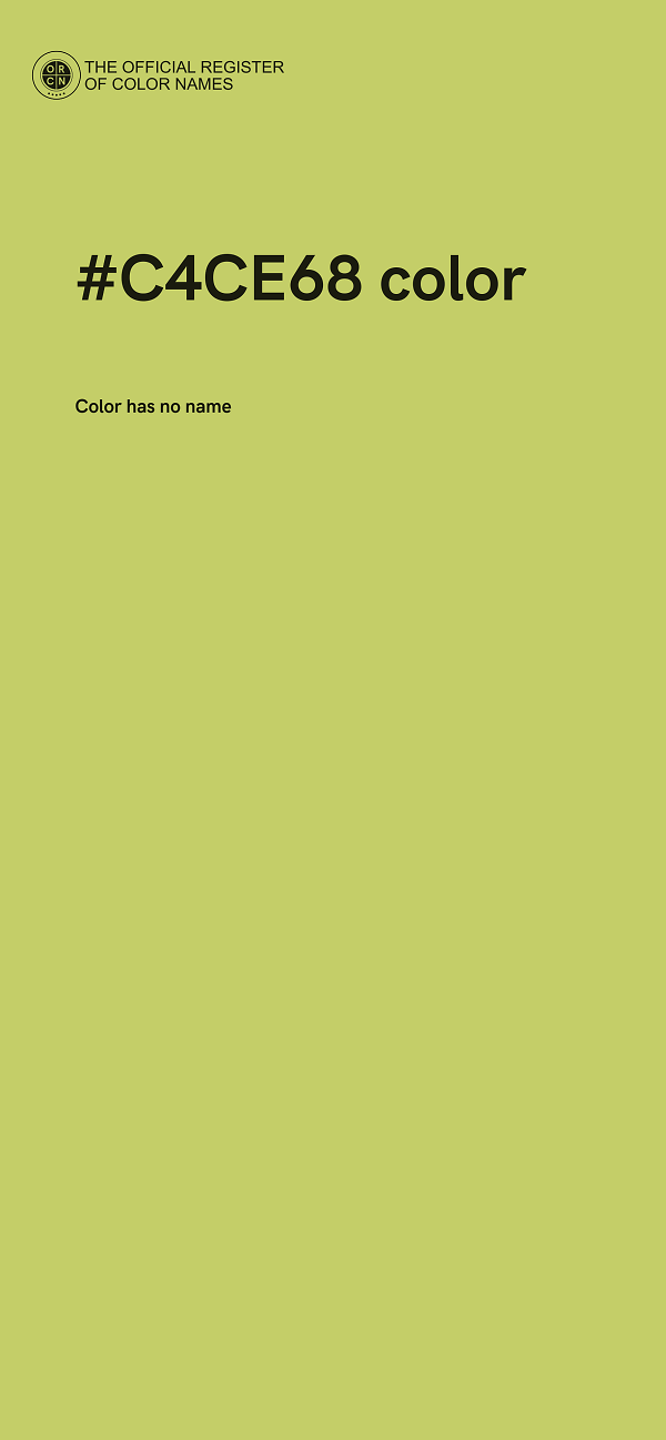 #C4CE68 color image