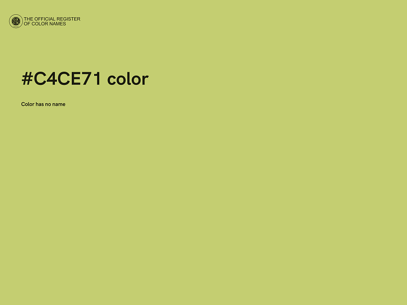 #C4CE71 color image