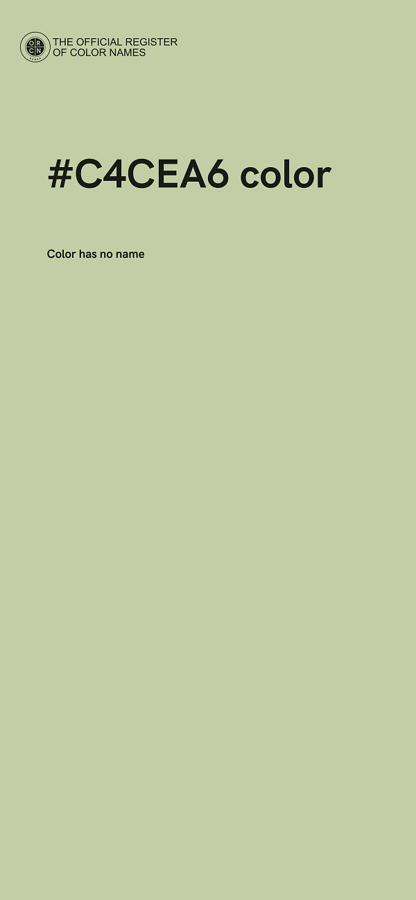 #C4CEA6 color image