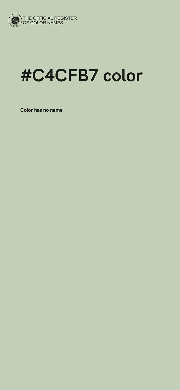 #C4CFB7 color image