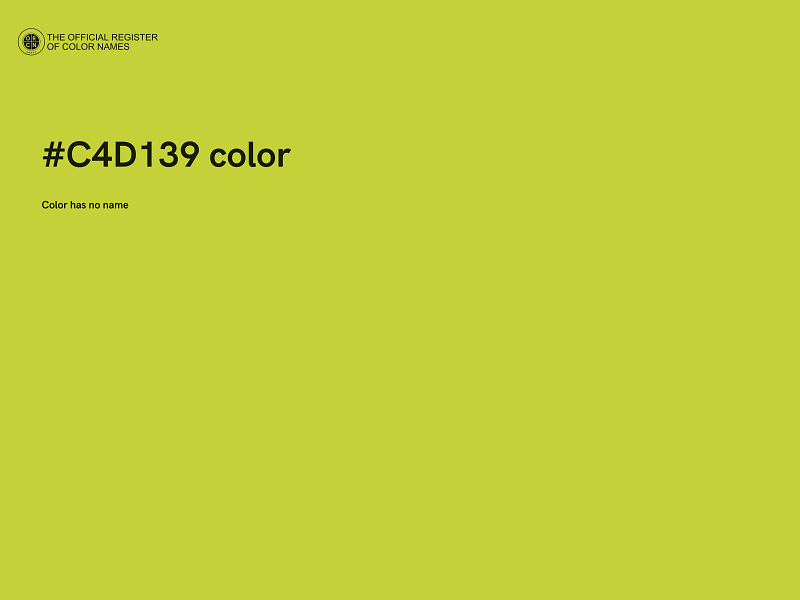 #C4D139 color image
