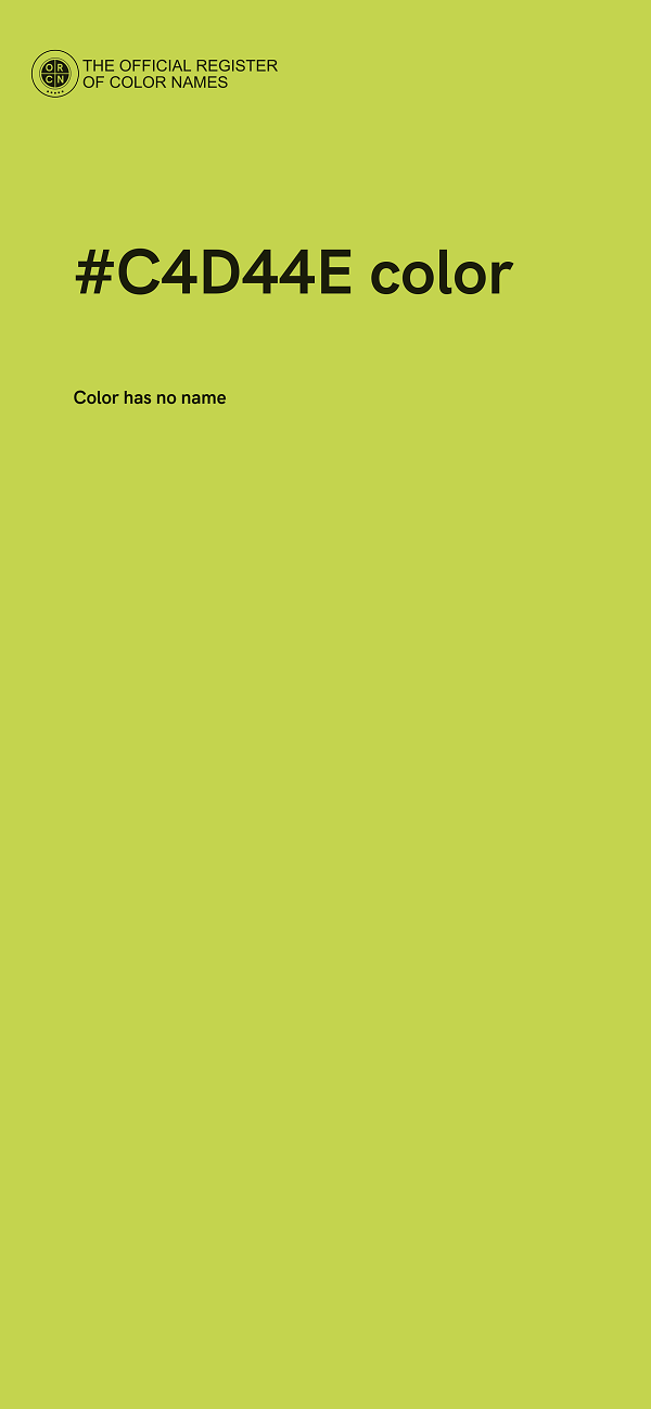 #C4D44E color image