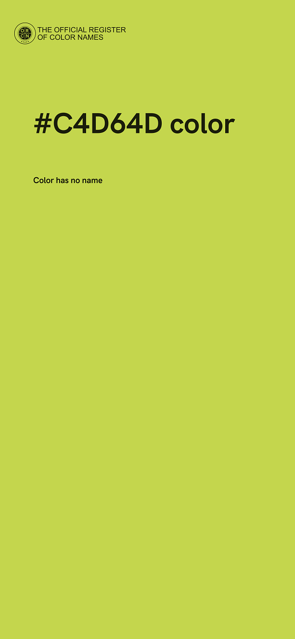 #C4D64D color image