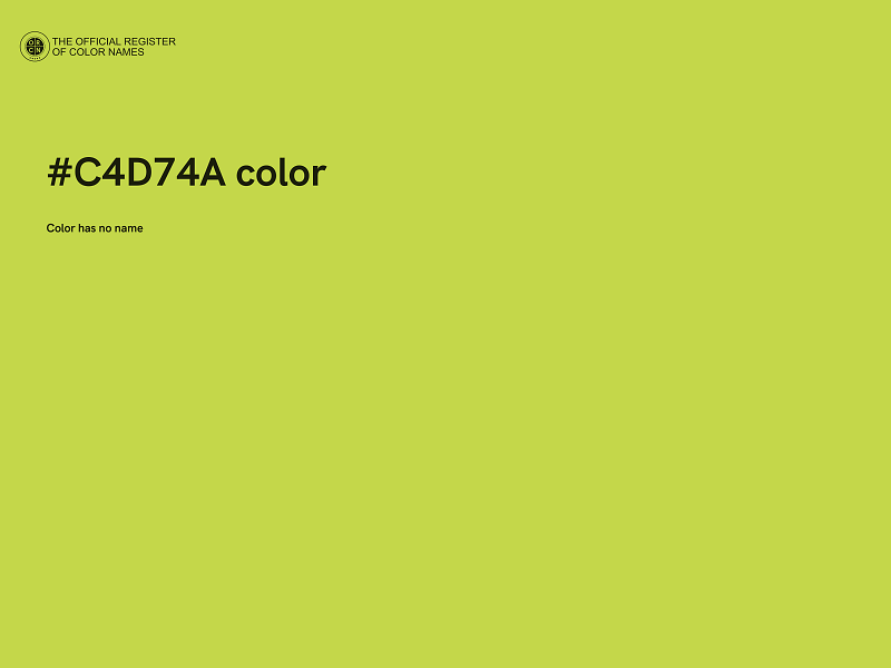 #C4D74A color image