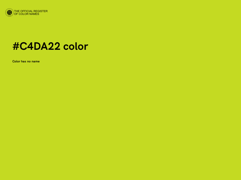#C4DA22 color image