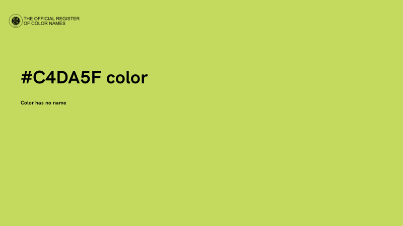 #C4DA5F color image