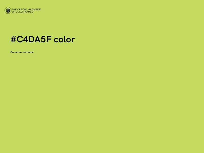 #C4DA5F color image