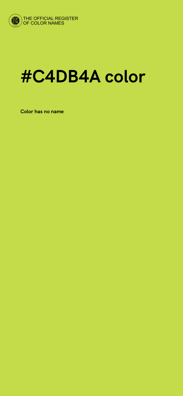 #C4DB4A color image