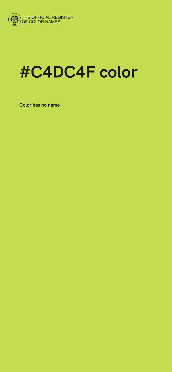 #C4DC4F color image