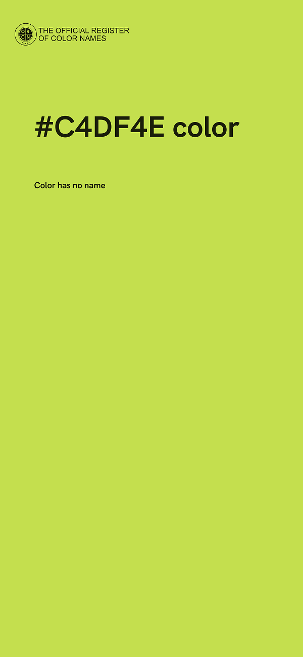 #C4DF4E color image