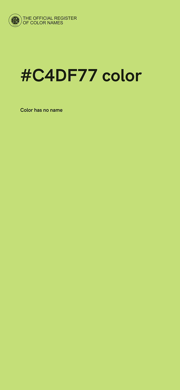 #C4DF77 color image