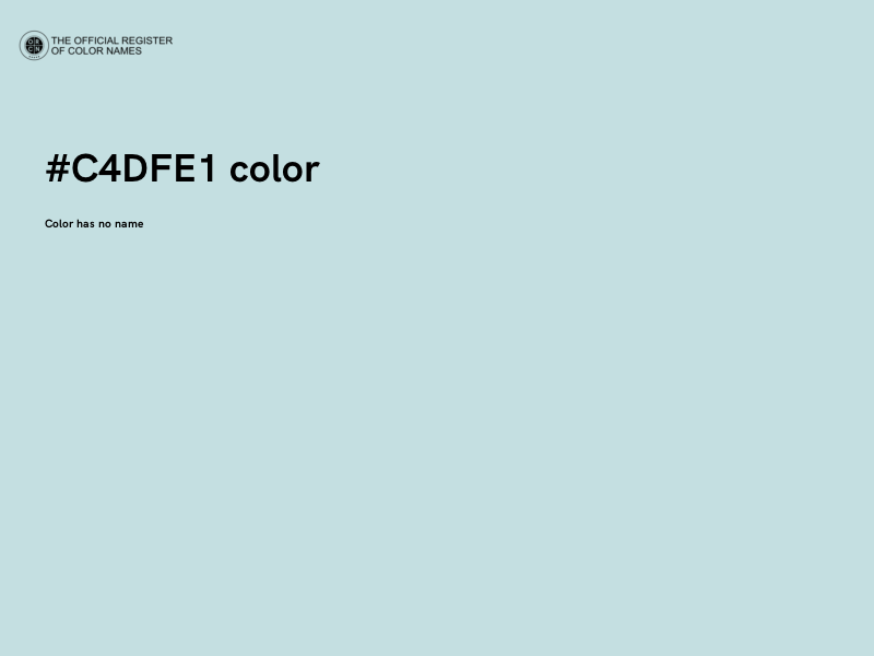 #C4DFE1 color image