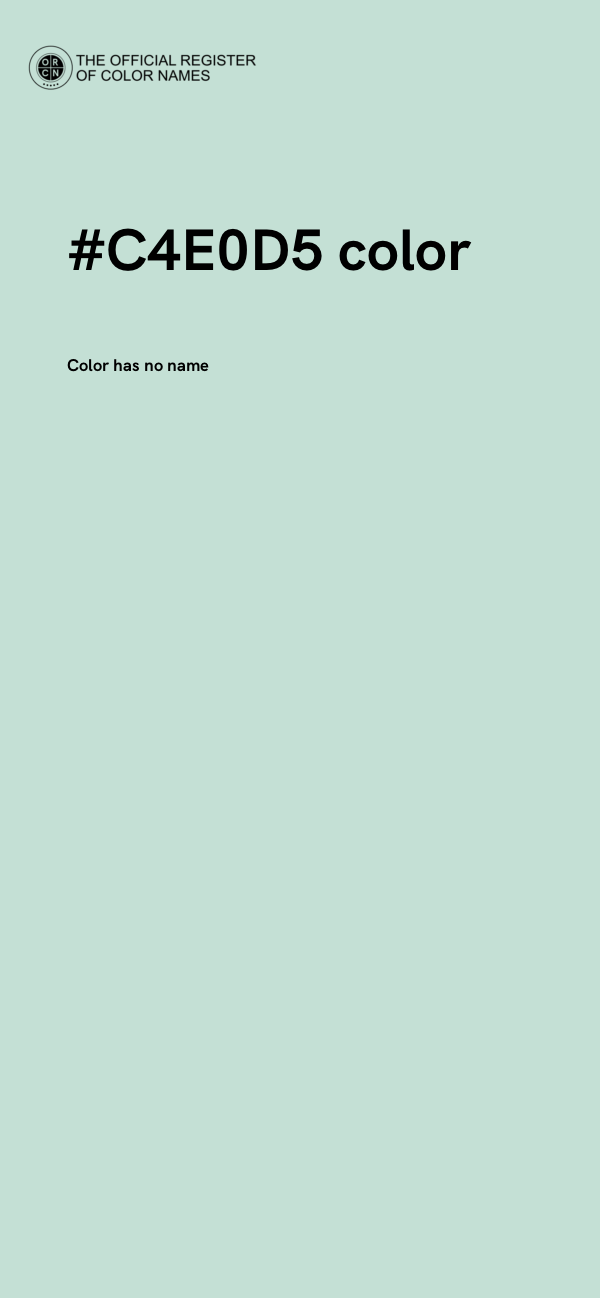 #C4E0D5 color image