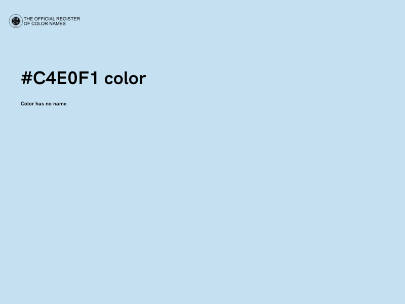 #C4E0F1 color image