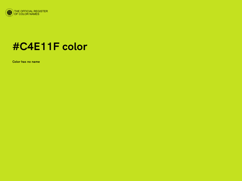 #C4E11F color image